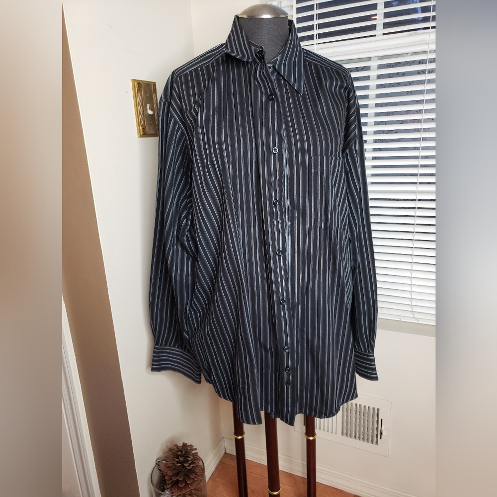 Men's Stripe Button Shirt